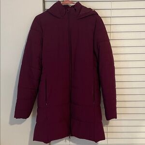 Swiss Tech Women's Puffer Jacket - Deep Burgundy